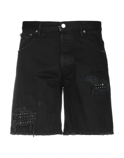 Shop Just Cavalli Man Denim Shorts Black Size 31 Cotton, Polyester