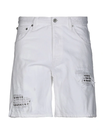 Shop Just Cavalli Denim Shorts In White