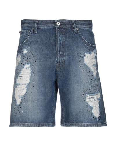 Shop Just Cavalli Denim Shorts In Blue