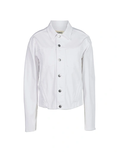 Shop L Agence Denim Outerwear In White