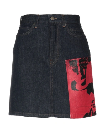 Calvin Klein 205w39nyc Denim Skirt In Blue