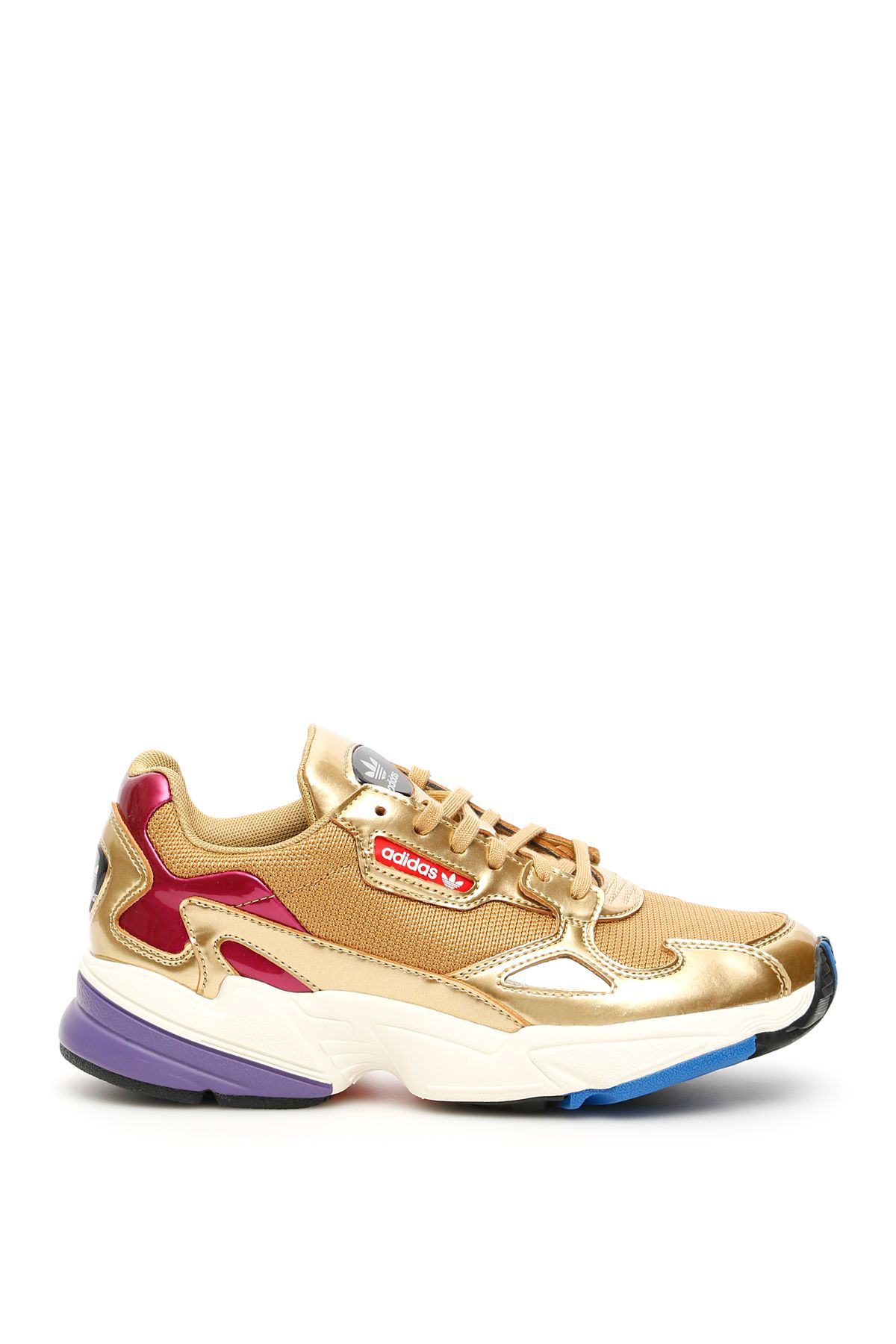 adidas originals gold metallic falcon trainers