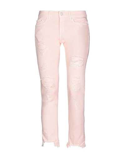 Shop Dondup Woman Denim Pants Pink Size 29 Cotton, Elastane