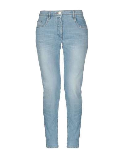 Shop Boutique Moschino Woman Jeans Blue Size 2 Cotton, Elastane