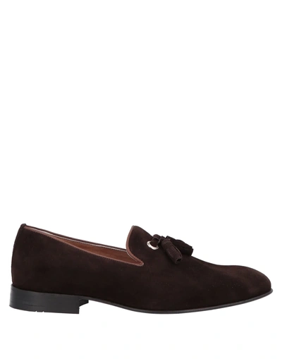 Shop Alessandro Dell'acqua Loafers In Dark Brown