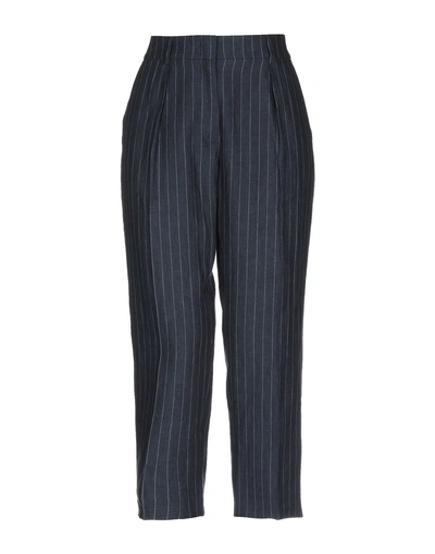 Shop Argonne Cropped Pants & Culottes In Dark Blue