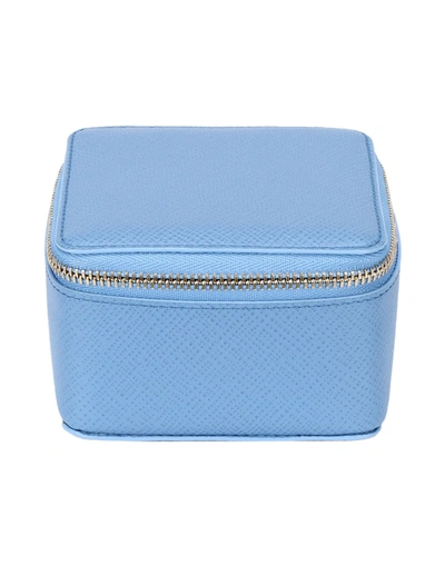 Shop Smythson Jewelry Boxes In Sky Blue