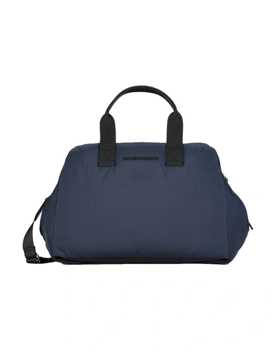Shop Emporio Armani Travel & Duffel Bag In Dark Blue