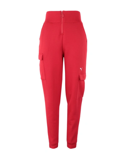 Shop Puma Casual Pants In Red