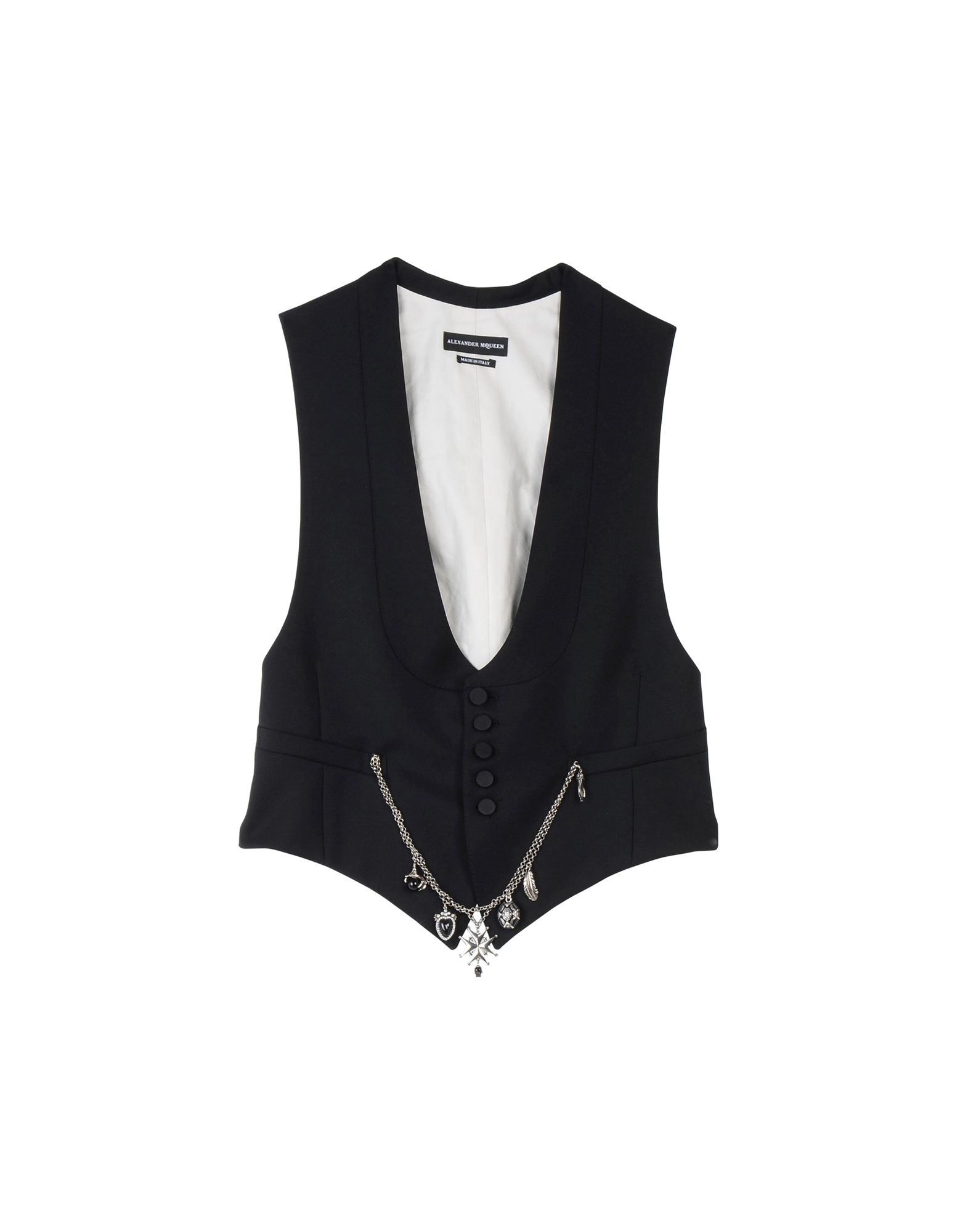 Alexander Mcqueen Pocket Chainembellished Waistcoat In, 45 OFF