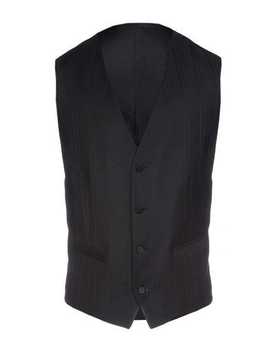 Shop Versace Suit Vest In Black
