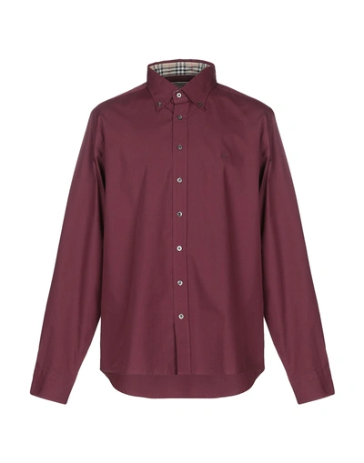 Maroon clearance burberry shirt