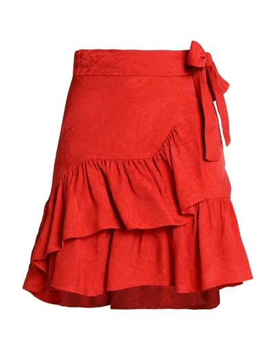 Shop Maje Mini Skirt In Rust