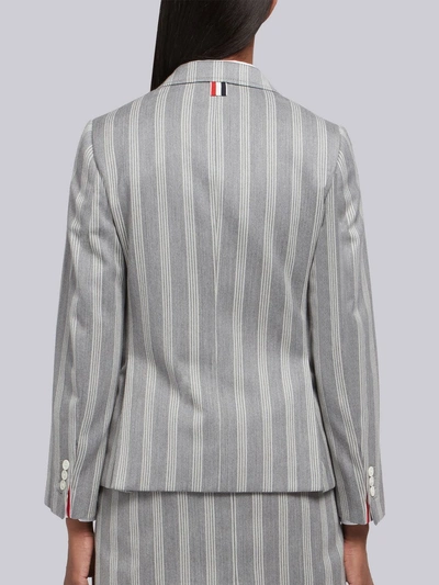 Shop Thom Browne Repp Stripe Narrow Sport Coat In Grey