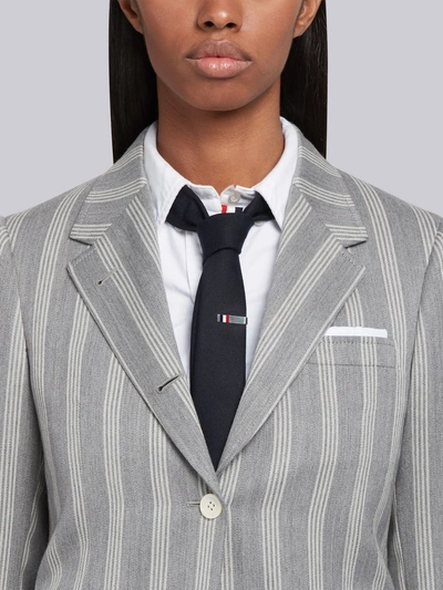 Shop Thom Browne Repp Stripe Narrow Sport Coat In Grey