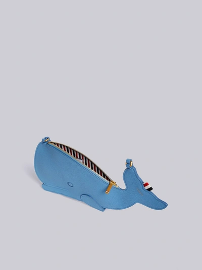 Shop Thom Browne Whale Icon Flat Clutch In Blue