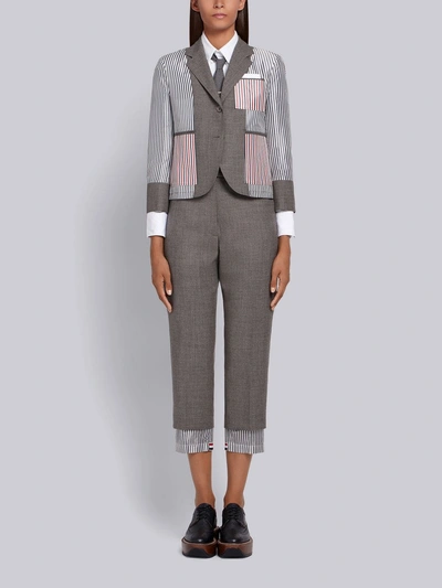 Shop Thom Browne Inside-out Wool Sport Coat In Grey