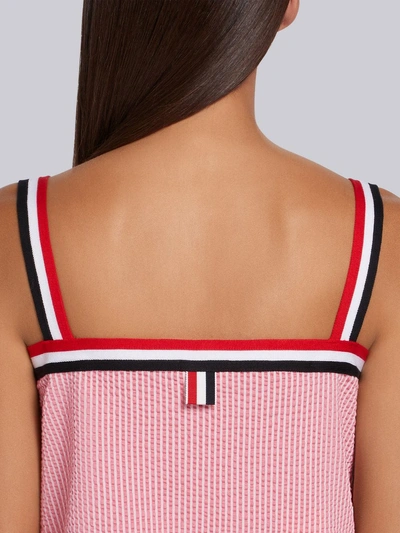 Shop Thom Browne Sequin Icon Bow Tie Camisole In Pink