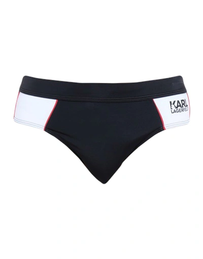 Shop Karl Lagerfeld Swim Briefs In Black