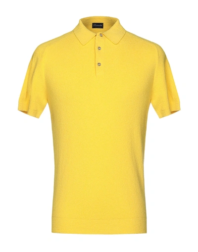 Shop Drumohr Man Sweater Yellow Size 38 Cotton, Polyamide