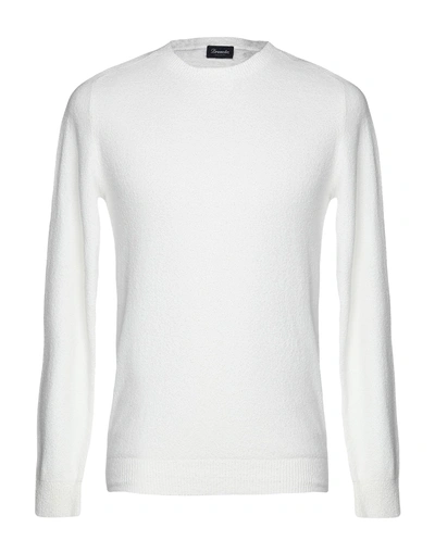 Shop Drumohr Man Sweater White Size 42 Cotton, Polyamide