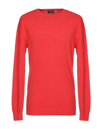 Shop Drumohr Man Sweater Red Size 38 Cotton, Polyamide