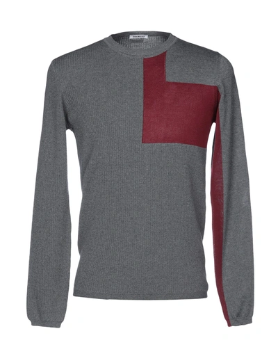 Shop Bikkembergs Man Sweater Grey Size Xxl Wool, Polyester