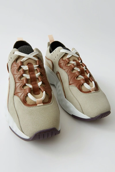 Shop Acne Studios Manhattan Bios Beige/white In Technical Sneaker