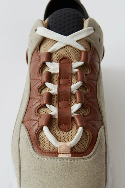 Shop Acne Studios Manhattan Bios Beige/white In Technical Sneaker