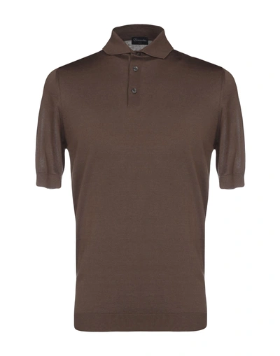 Shop Drumohr Man Sweater Brown Size 38 Cotton