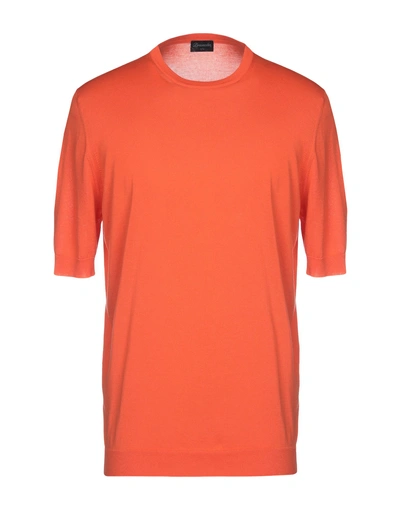 Shop Drumohr Man Sweater Orange Size 38 Cotton