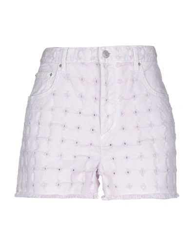 Shop Isabel Marant Étoile Denim Shorts In Light Purple
