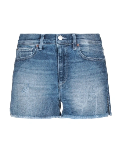 Shop Acynetic Denim Shorts In Blue