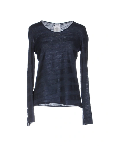 Shop Armani Collezioni Sweaters In Dark Blue