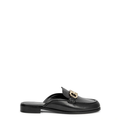 Shop Ferragamo Viggio 25 Black Leather Loafers