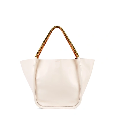 Shop Proenza Schouler Luze Rope Handle L Large Leather Tote In Ivory