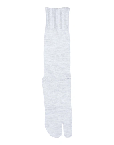 Shop Maison Margiela Short Socks In Light Grey