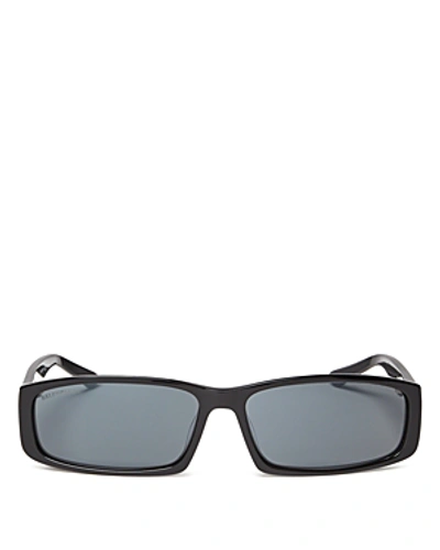 Shop Balenciaga Women's Rectangular Sunglasses, 60mm In Black/gray