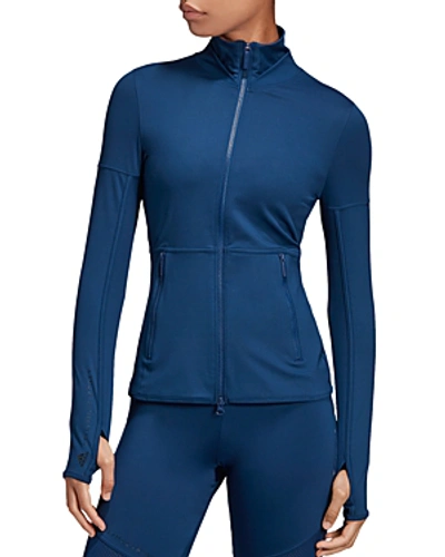 Shop Adidas By Stella Mccartney Performance Essentials Midlayer Jacket In Mystery Blue