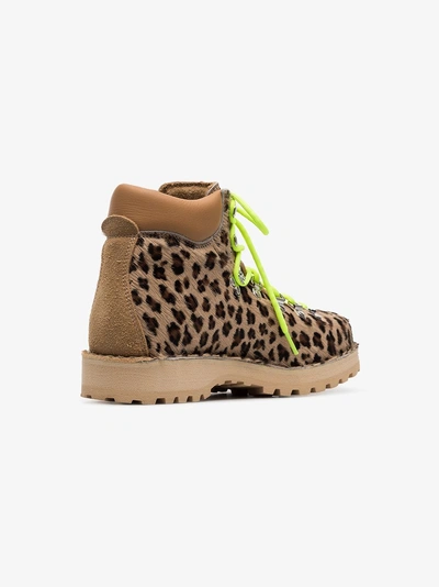 Shop Diemme Brown And Black Leopard Print Boots