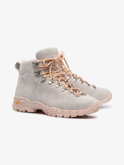 Shop Diemme Grey Maser Lace-up Suede Hiker Boots