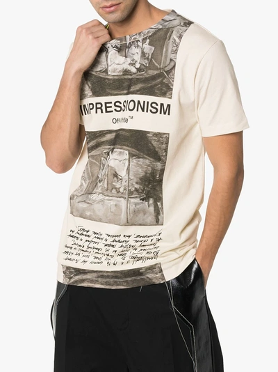 Shop Off-white Newspaper Printed T-shirt
