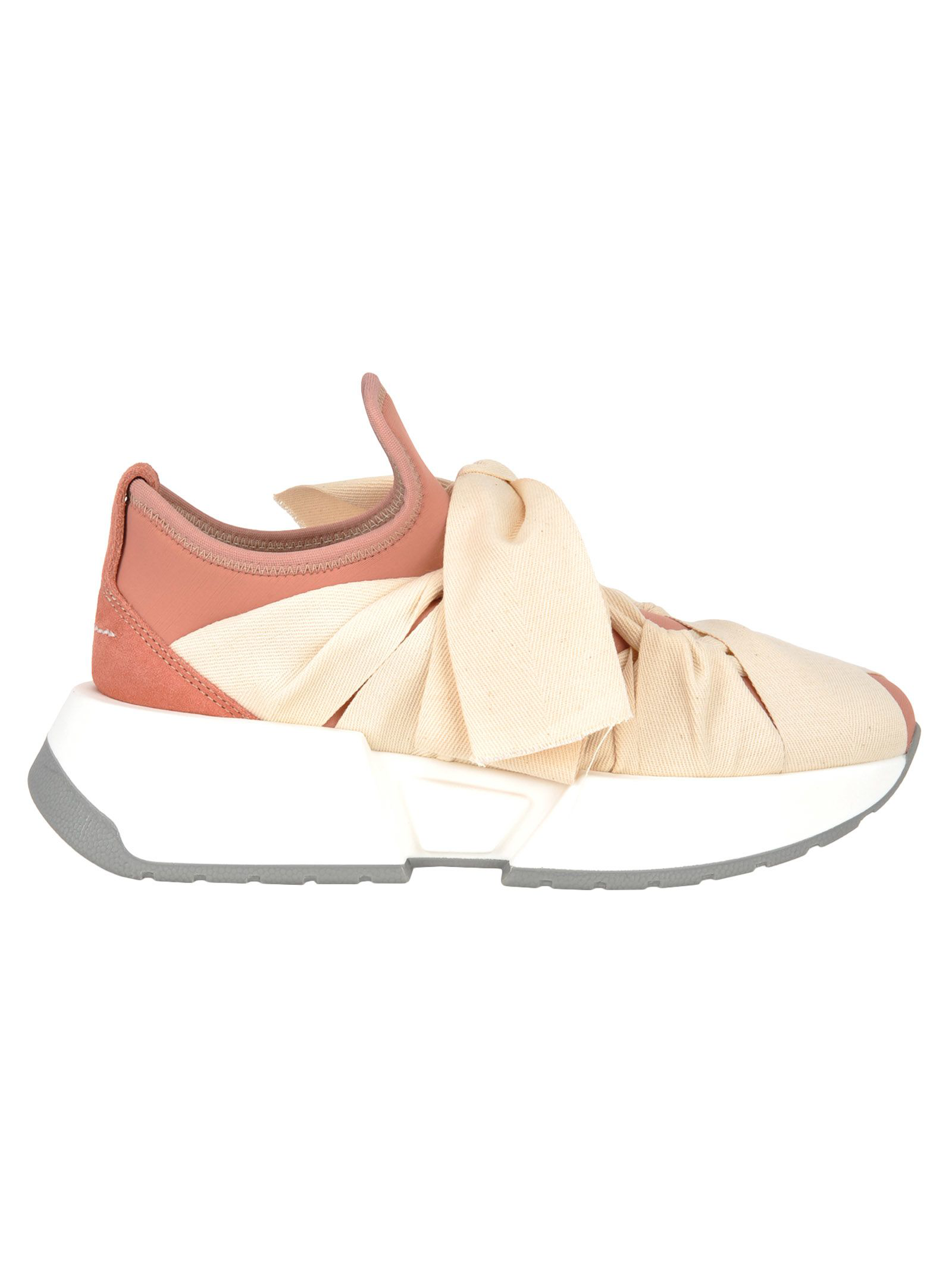 pink ribbon sneakers