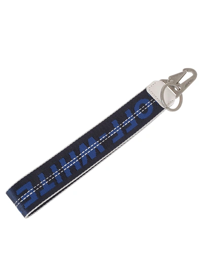 Shop Off-white Off White Logo Keychain In Blue No Color