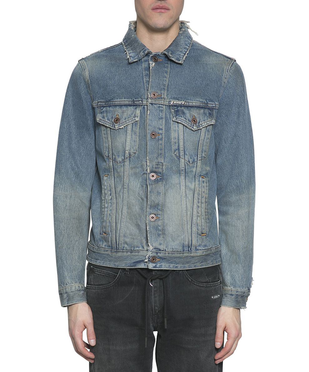 off white gradient denim jacket