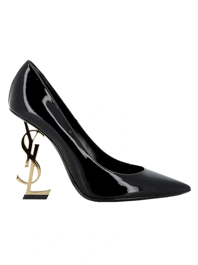 Shop Saint Laurent Black Leather Pumps