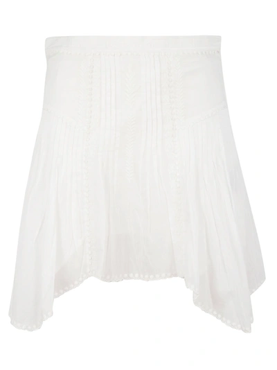 Shop Isabel Marant Pleated Mini Skirt In White