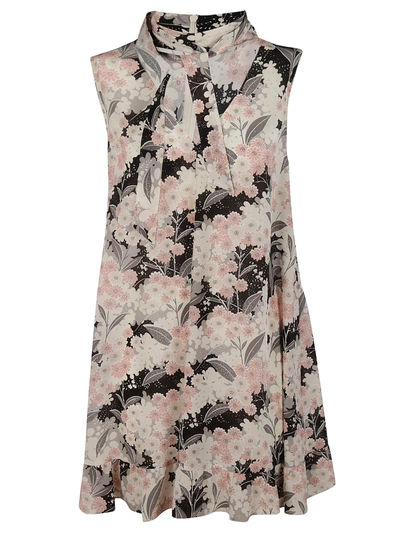 Shop Red Valentino Floral Print Dress In Pink