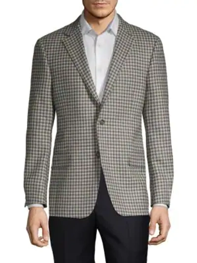 Shop Hickey Freeman Milburn Ii Wool Check Sport Coat In Grey