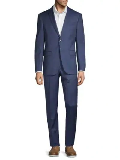 Shop John Varvatos Men's Slim-fit Pinstripe Wool Suit In Royal Blue